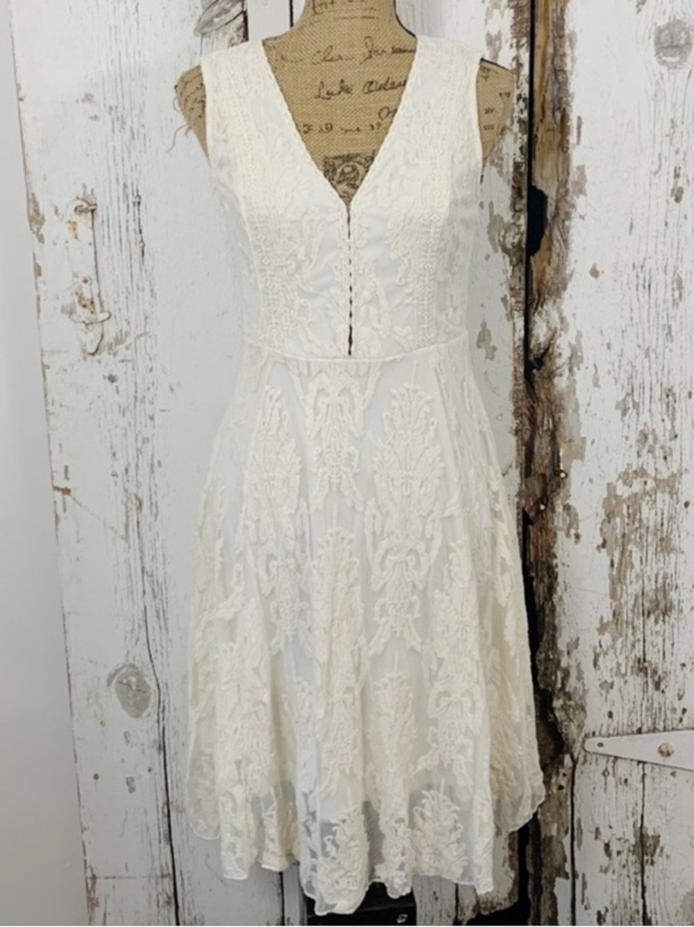 STUNNING Free People Cream Lace Mini Dress